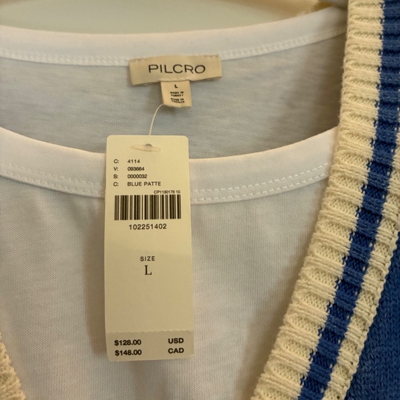 Pilcro Sporty Sleeveless Twofer Sweater - Picture 3 of 5